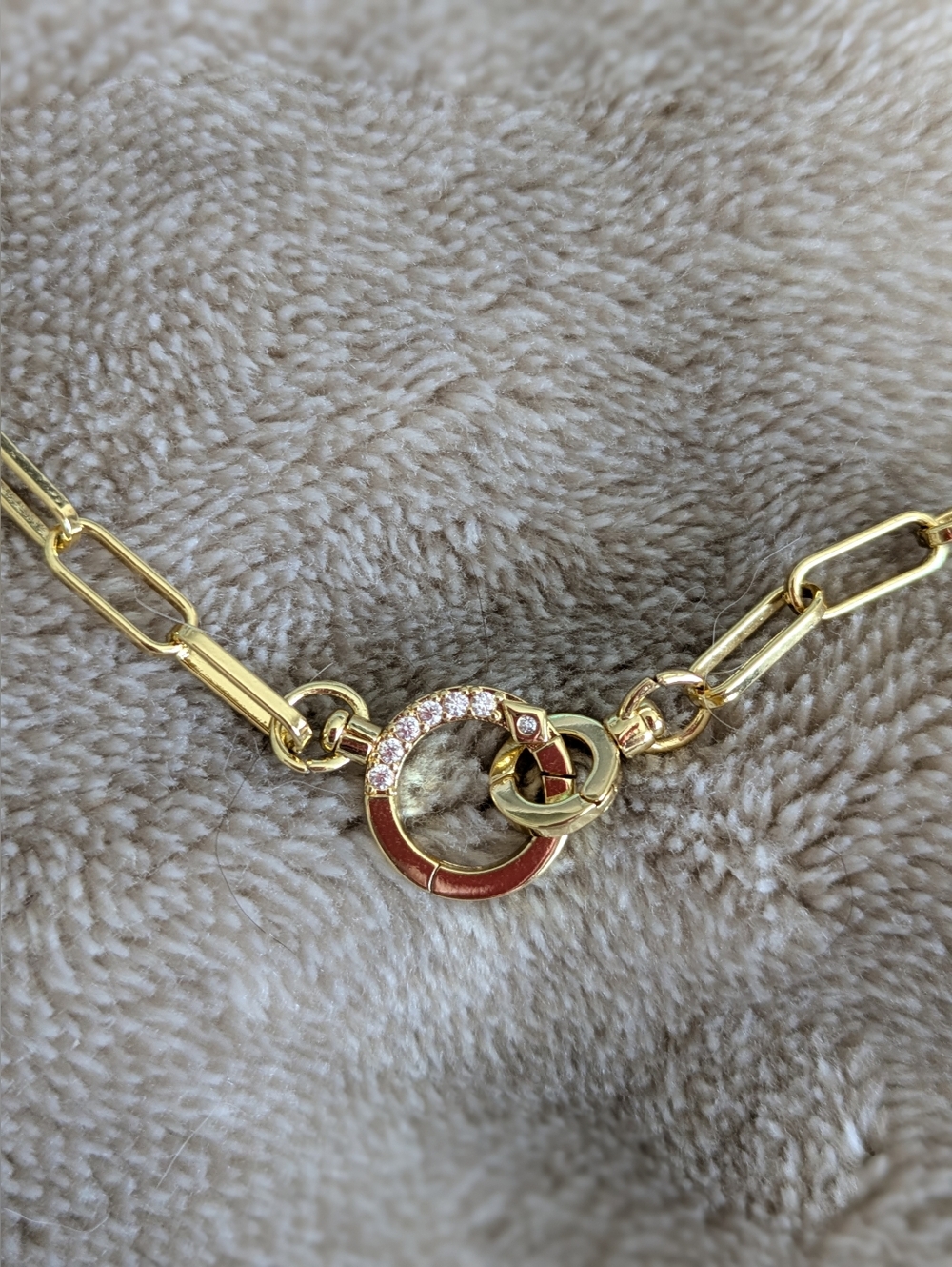 πmint&lily Pave Mint Paperclip Necklace - Picture 3 of 5